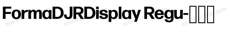 FormaDJRDisplay Regu字体转换